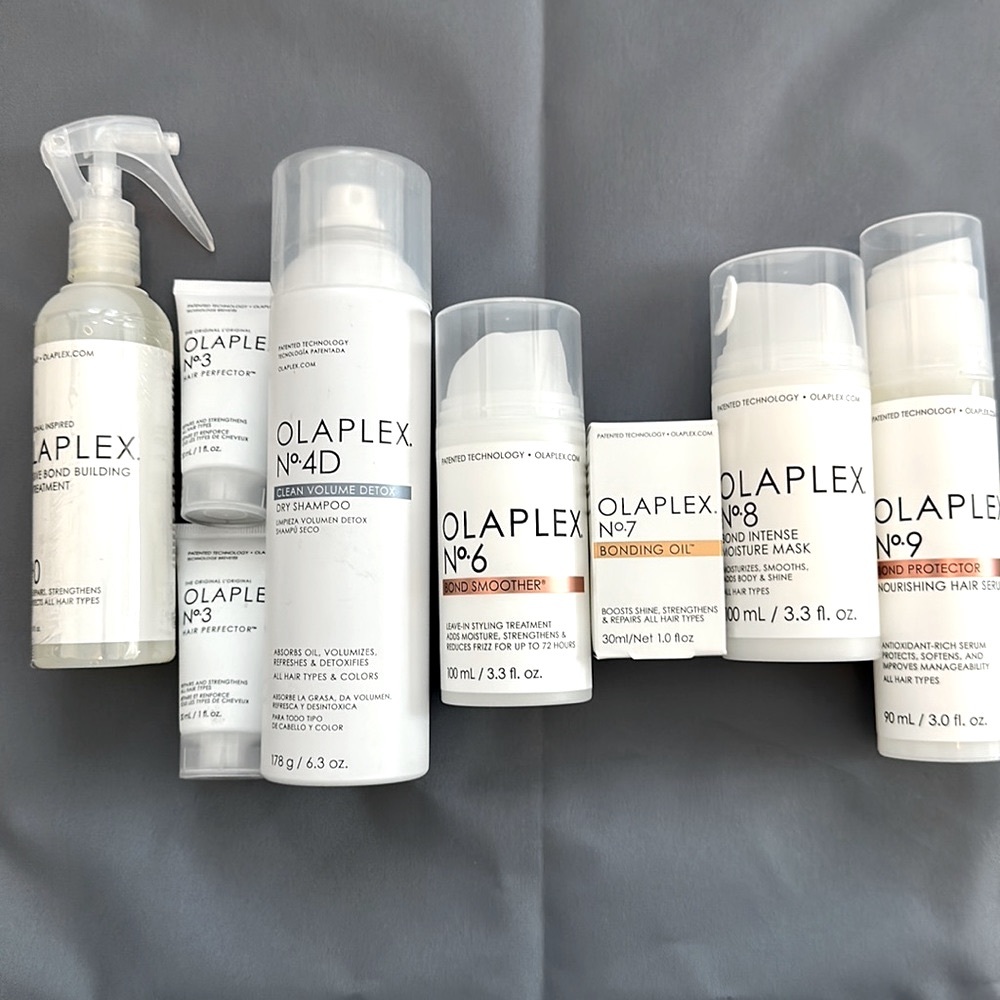 NEW Olaplex  - 8 bottles - No. 0, No. 3, No. 4D, No. 6, No. 8 & No. 9